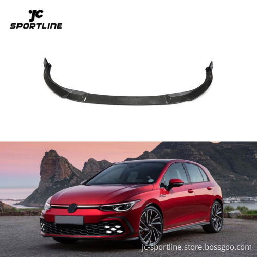 Carbon Fiber Front Lip Splitter for VW Golf VIII 8 GTI Hatchback 4-Door 2021-2023